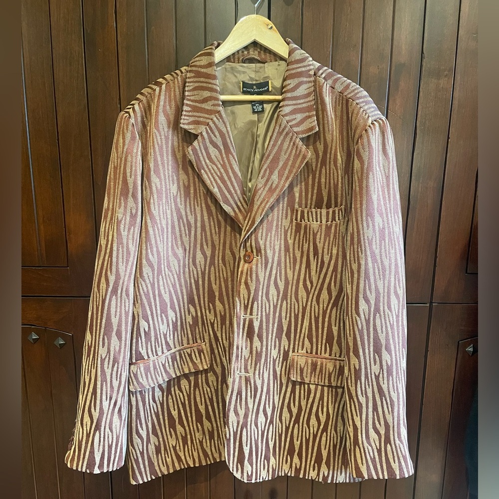 Pendleton Beige And Brown Patterned Blazer - image 1
